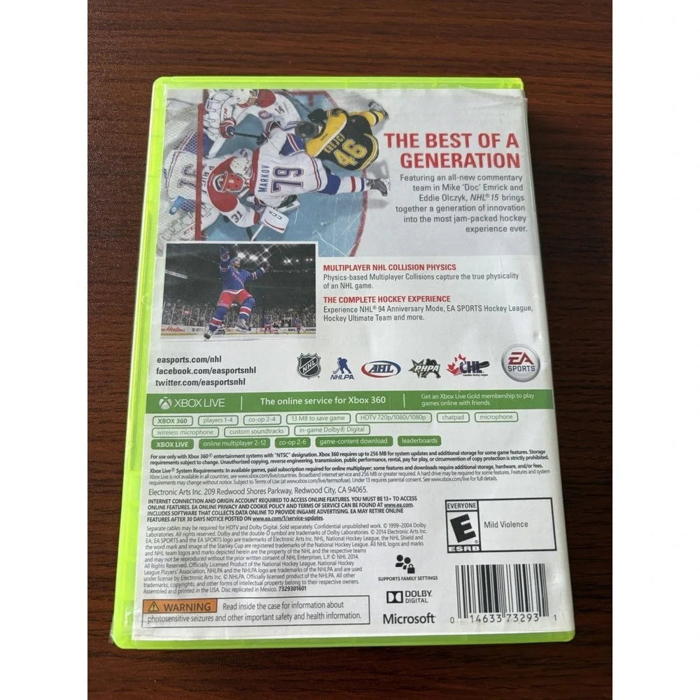 NHL 15 (Microsoft Xbox 360) Good TESTED & WORKING Video Game Hockey
